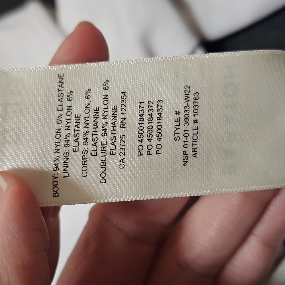 Babaton Aritzia Womens Off White Contour Bodysuit Size L Preppy Everyday Basics - Picture 6 of 10